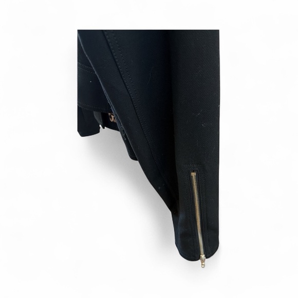 WHBM Double Breasted Cropped Blazer Moto Jacket Black Size XL - Picture 4 of 9